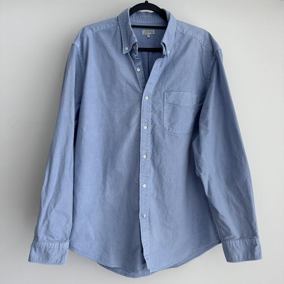Quaker Marine Supply Shirt Mens XL Blue Oxford Button Down OCBD Chambray Office - Picture 1 of 13
